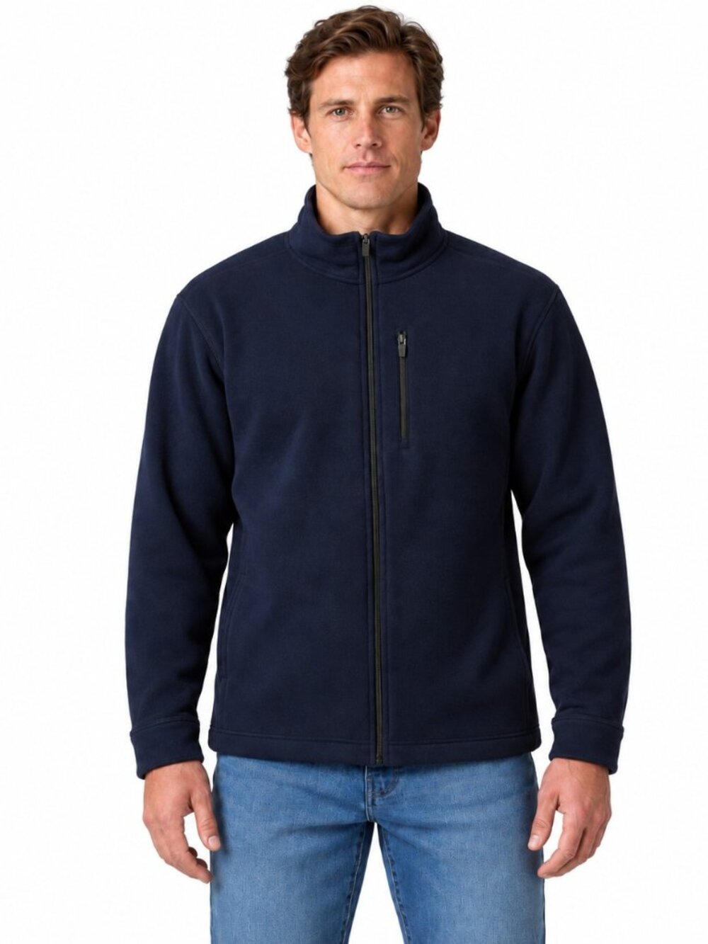 32 Degrees Men’s Full Zip Jacket Fleece Sherpa